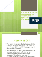 Corporate Social Responsibility and Social Entrepreneurship