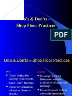 Do's and Dont's Shop Floor Practices