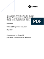 Evaluation of Cotton Textile Supply Chain Programme and Potential For Scale-Up in Hyderabad, India