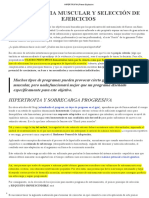 Hipertrofia Muscular y Seleccion de Ejercicios PDF