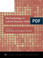 The Psychology of Judicial Decision Making