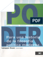 El Poder. para Una Historia de La Filosofía Política Moderna - Giuseppe Duso (Coordinador)