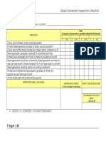 Diesel Generator Inspection Checklist