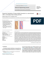 Chemical Engineering Journal - Numerical Simulation of Taylor Bubble Formation in A Microchannel