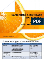 Cambridge Secondary Two Science: Food and Digestion