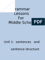 Grammar Lessons Sentences