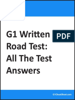 G1 Test Answers G1 Cheat Sheet PDF