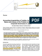 Accounting Irregularities at Toshiba An Inquiry Into The Nature and Causes of The Problem and Its Impact On Corporate Governance in Japan