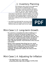 Mini-Case 1.1: Inventory Planning