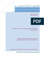 No. 2016-08 March 2016: Revenue From Contracts With Customers (Topic 606)