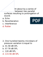 Acoustics - Special Topics 2 Quiz No. 3