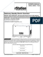 Stationary Standby Electric Generator: Owners Manual