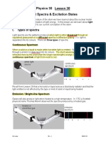 Light Spectra and Excitation States