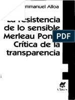 E Alloa La Resistencia de Lo Sensible PDF