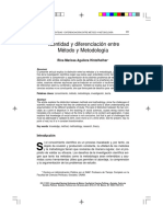 Identidad y Diferenciación Entre Método y Metodología PDF