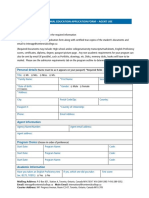 International Education Application Form Agent