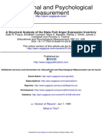 Measurement Educational and Psychological: A Structural Analysis of The State-Trait Anger Expression Inventory