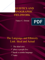 Linguistics and Ethnographic Fieldwork