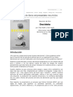 LEADER SUMMARIES - Resumen Del Libro - Decídete - Por Chip Heath y Dan Heath