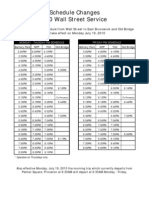 Downtown Return Schedule Starting 7/19/2010