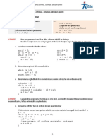 Lecţia 6 - Algoritmi Pentru Prelucrarea Cifrelor, CMMDC, Divizori Primi