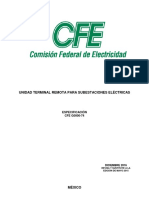 Unidad Terminal Remota para Subestaciones Eléctricas: Especificación CFE G0000-74