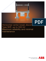 Horizontal Center Break Disconnector Type SDF, Up To 550 KV: Maximum Reliability and Minimal Maintenance