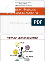 Fatores Intrínsecos e Extrínsecos Dos Alimentos