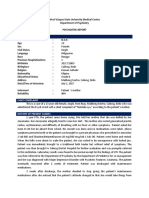 Psychiatry Inpatient Case Report