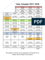 Master Schedule 2017-2018