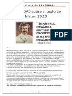 LA VERDAD Sobre El Texto de Mateo 28 - 19