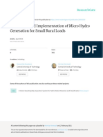 Simulation and Implementation of Micro Hydro Generation For Small Rural Loads