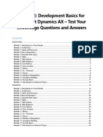 80730AE: Development Basics For Microsoft Dynamics AX - Test Your Knowledge Questions and Answers