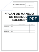 Plan de Manejo de Residuos