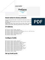 Configuring HP ProCurve Switch