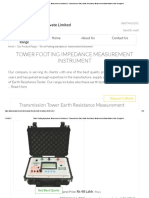 Tower Footing Impedance Measurement Instrument - Transmission Tower Earth Resistance Measurement Manufacturer From Bengaluru