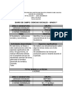 Diario de Campo Ciencias Sociales Grado 7