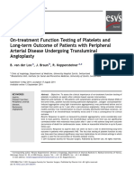 On-Treatment Function Testing of Platelets and Long-Term Outcome of Patients With Peripheral Arterial Disease Undergoing Transluminal Angioplasty