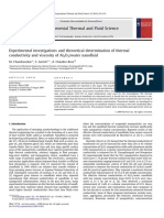 Experimental Investigations and Theoretical Determination of Thermal