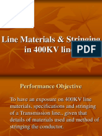 Line Materials & Stringing in 400KV Lines