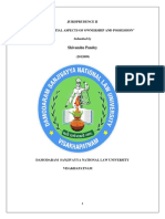 Shivanshu Pandey: Jurisprudence Ii "Jurisprudential Aspects of Ownership and Possession"