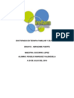 Doctorado en Terapia Familia y de Pareja. Ensayo Del Libro Abrazame Fuerte