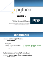 Week 9: Writing Games With Pygame
