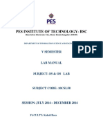 Ss&Os Laboratory Manual