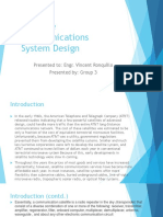 Satellite Communications System Design: Presented To: Engr. Vincent Ronquillo Presented By: Group 3