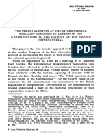 Feliks Tych's 1982 Article, 'The Polish Question at The International Socialist Congress in London in 1896: A Contribution To The History of The Second International'.