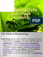 Herpetologists and Their Science: By: Ian Cris P. Torilla