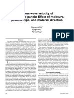 Stress-Wave Velocity of Wood-Based Panels: Effect of Moisture, Product Type, and Material Direction