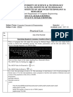 Final CE141 CCP Practical List