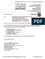 COMPLAINT - THE STAN J. CATERBONE 42 U.S.C. 14141 "POLICE MISCONDUCT PROVISION" COMPLAINT TO U.S. DEPARTMENT OF JUSTICE August 24, 2017